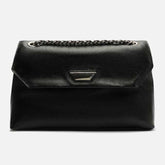 BOLSA TIRACOLO PRETA COURO MÉDIA METAL A 50023 0647 0001 AREZZO - Vintedoisk